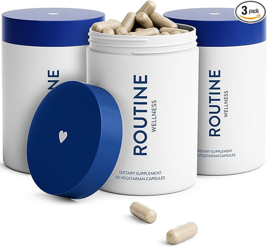 Routine Wellness Hair Growth Supplement - Clinically Proven for Thicker, Fuller Hair - Reduces Wrinkles, Fine Lines - Gluten Free, Ideal for Women & Men with Thinning Hair - 3 Bottles, 90 Day Supply-VivaGrace Women