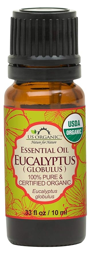 US Organic 100% Pure Eucalyptus Essential Oil (Globulus) - USDA Certified Organic, Steam Distilled - W/Euro droppers (More Size Variations Available) (10 ml / .33 fl oz)-VivaGrace Women