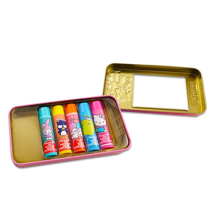 Hello Kitty and Friends Lip Balm Tube Bundle for Kids – 5 Pack of Hello Kitty and Friends Lip Balm in Assorted Flavors with Hello Kitty Stickers and More | Hello Kitty and Friends Party Favors-VivaGrace Women
