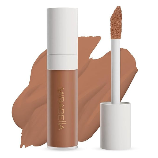 Mirabella Invincible For All Perfecting Under Eye Concealer Full Coverage - Hydrating Makeup Concealer for Dark Circles, Fine Lines & Wrinkles w/Hyaluronic Acid - Deep D200-VivaGrace Women