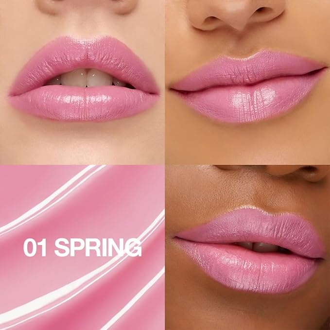 2Pcs Tinted Lip Balm Moisturizing Lipstick – Deep Rose Colored Bean paste & Soft Pale Pink Sheer Hydrating Lip Color for Dry Lips – Nourishing Lip Balm for All Women with a Subtle Natural Scent-VivaGrace Women