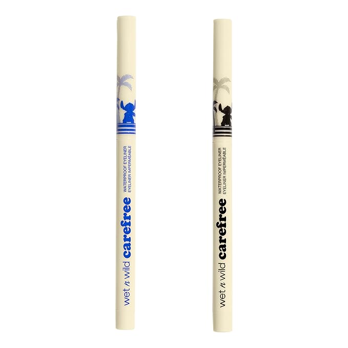 wet n wild Disney Lilo And Stitch Carefree Waterproof Eyeliner 2-Piece Set, Black And Blue, 16-Hour Wear