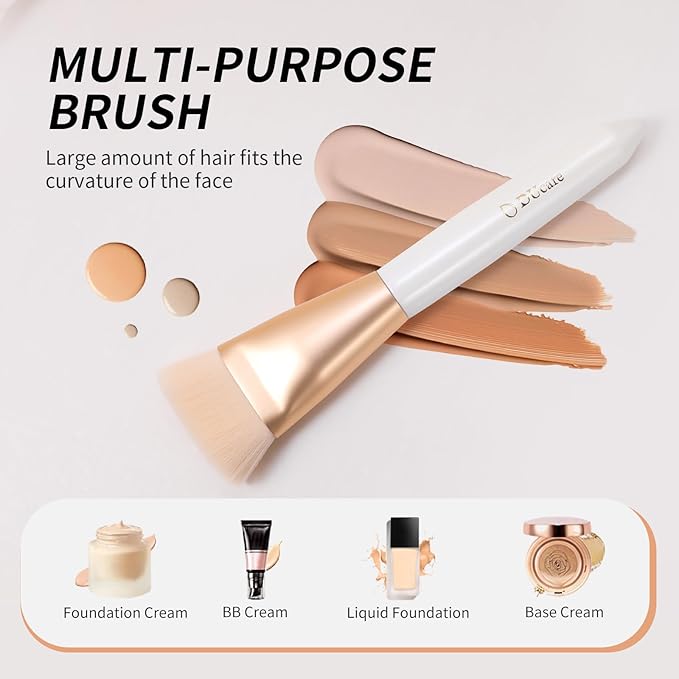 DUcare Contour Brush, Flat Top & Oval Head Face Contouring Brush For Blending & Buffing, Multi-Purpose Face Makeup Brushes for Liquid Foundation/Cream/Facial Mask-VivaGrace Women