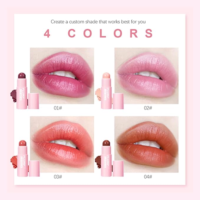 Plumping Lip Balm - Tinted Lip Balm Plumper - Enhancing & Hydrating Lip Moisturizer Fade Lip Lines Lip Care 0.17Oz/4.8g - 03 SORBET BALM-VivaGrace Women