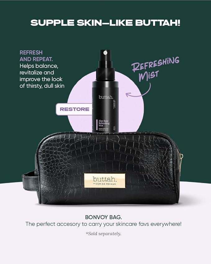 Buttah Skin by Dorion Renaud Aloe Rose Refreshing Mist 4oz - Hydrating Rose Water Face Spray - Refreshing Aloe Facial Mist - Naturally Based Skin Care for Men & Women - Black-Owned Skincare-VivaGrace Women