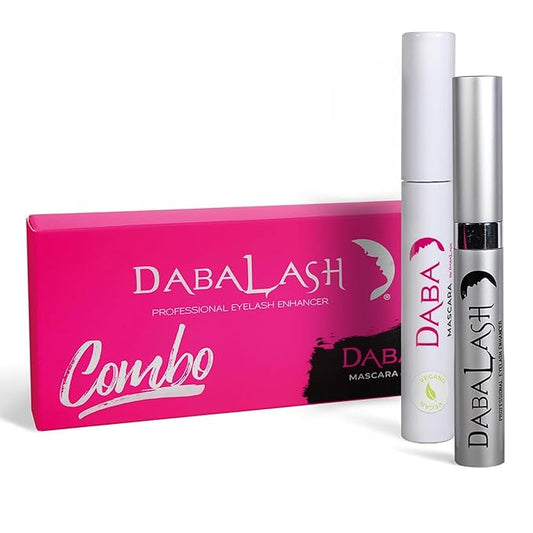 DABALASH Vegan Combo – Professional Eyelash & Brow Growth Serum + Gentle Vegan Mascara – Promotes the Appearance of Naturally Longer, Fuller & Thicker Lashes + Brows – 0.18 oz & 0.3 oz