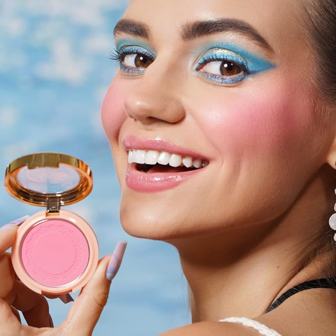 Oulac Baby Pink Blush Makeup| Highly Pigmented Cream Blush| Natural Matte Glow| Shape & Highlight Face| Cruelty-Free Vegan Blush | Pink Blush 4.8g-VivaGrace Women