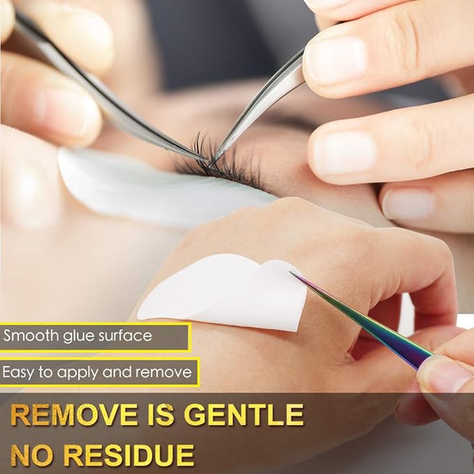 Hydrogel Eye Patch Eyelash Extension Supplies - Akissos 100 PCS Lash Extension Supplies Lift Tint Under Eye Pads Undereye Gel Patches Lint Free Professional Individual DIY Beauty Tool - 3nd Gen-VivaGrace Women