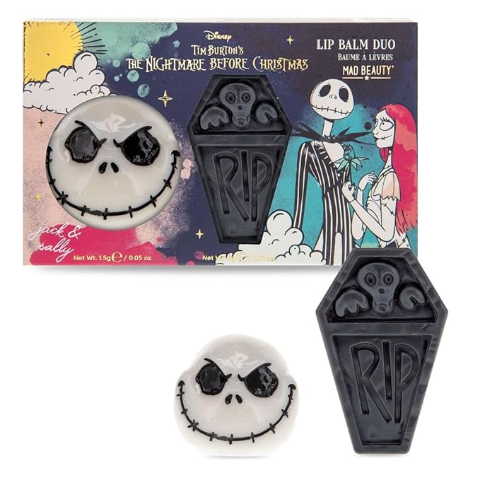 Mad Beauty Nightmare Before Christmas Mystic Lip Balm Duo | 2-Piece Set | Recommended for All Ages | Moisturizing & Fun | Perfect for Disney Fans-VivaGrace Women