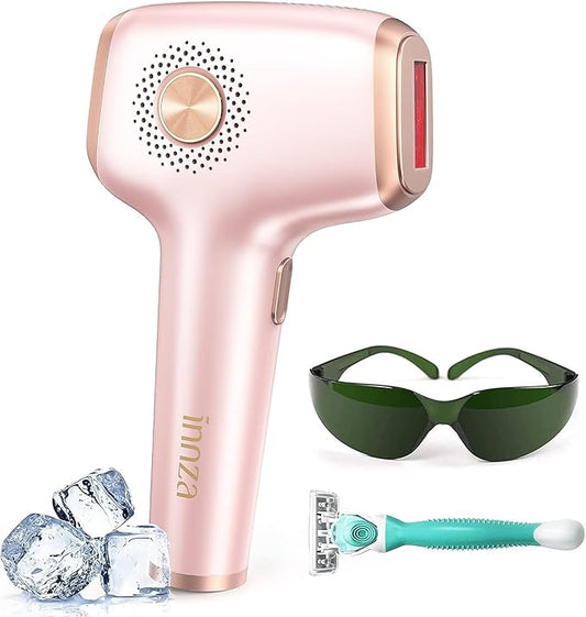 INNZA IPL Hair Removal with Ice Cooling Care Function for Women,Long-Lasting Results,999,999 Flashes Painless IPL Hair Remover, Hair Removal Device for Armpits Legs Arms Bikini Line-VivaGrace Women