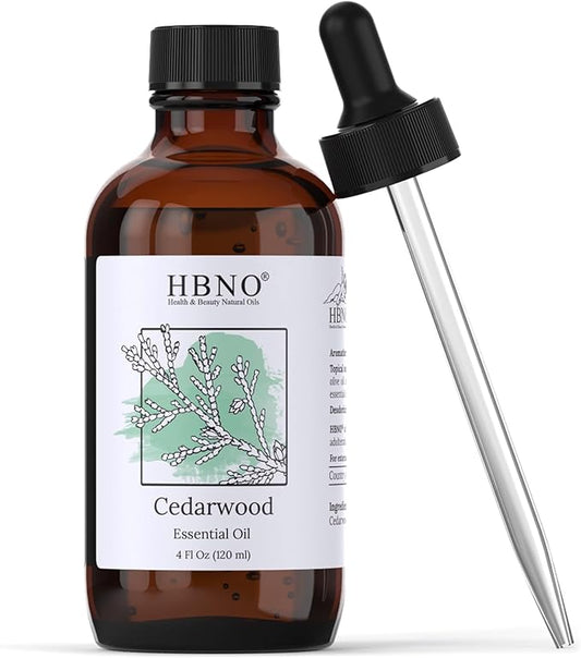 HBNO Cedarwood Essential Oil - Huge 4 oz (120ml) Value Size - Natural Cedarwood Oil - Perfect for Cleaning, Aromatherapy, DIY, Soap & Diffuser-VivaGrace Women