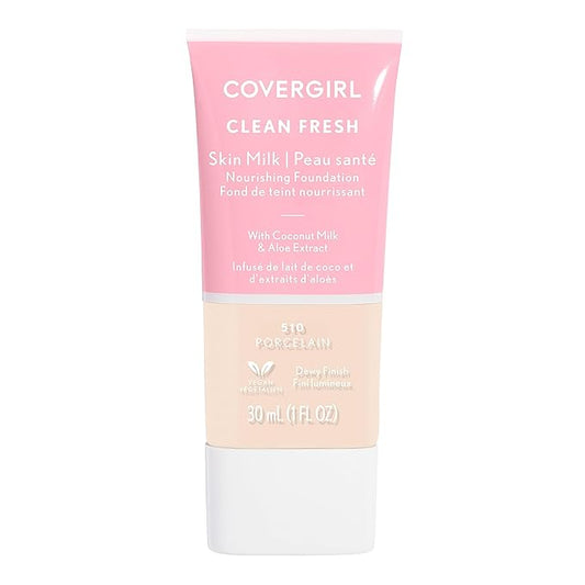 COVERGIRL Clean Fresh Skin Milk Foundation, Hydrating Foundation, Vegan, 1 Count, (packaging may vary)-VivaGrace Women