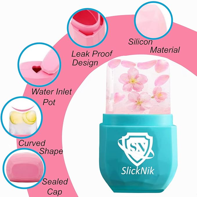 Ice Roller for Face & Eye Puffiness Relief - Enhance Your Natural Glow with Face Ice Roller, Ice Mold for Face with New Leak-Proof Design, Reusable Ice Face Roller-Gift for Women-VivaGrace Women