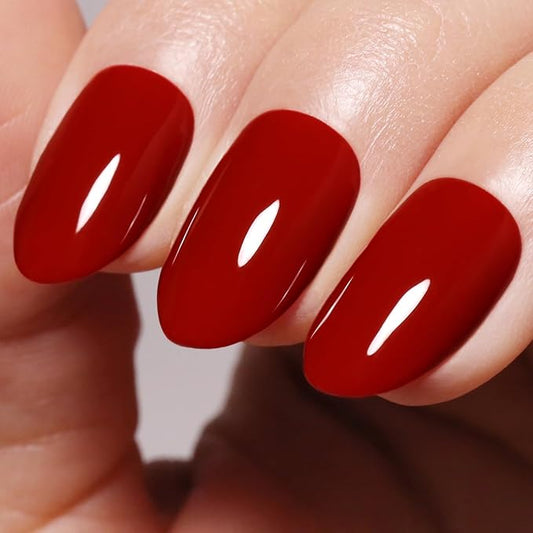 Imtiti Red Gel Nail Polish, 15ML Fire Brick Red Gel Polish Spring Summer LED UV Soak off, Gift for Christmas Holidays, 0.5 Fl Oz