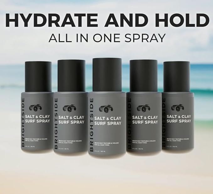 Salt & Clay Surf Spray - Hair Texturizing & Volumizing Spray - Travel Size TSA (3oz) - Sea Salt & Epsom Salt, Natural Clay Blend, Silica, & Green Tea - Beach Style For All Hair Types-VivaGrace Women