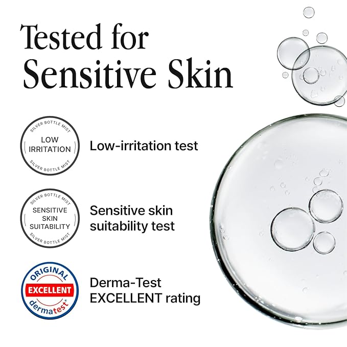 Silver Frost Mist, Refill - Facial Barrier Toner Spray with 80% Witch Hazel Water, Cica for Skin Barrier Repair, Recovery for Sensitive Skin, Dewy Hydration, Korean Skin Care (3.38 fl oz)-VivaGrace Women