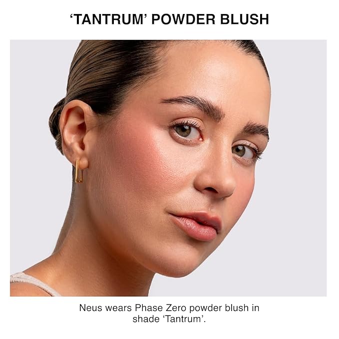 Makeup Powder Blusher - "Tantrum" - 4g / 0.141oz - Pigmented, Buildable, Lightweight Powder Blush for a Radiant, Healthy, Natural Glow. Versatile Shades - Pink, Coral, Peach & Golden Hues-VivaGrace Women