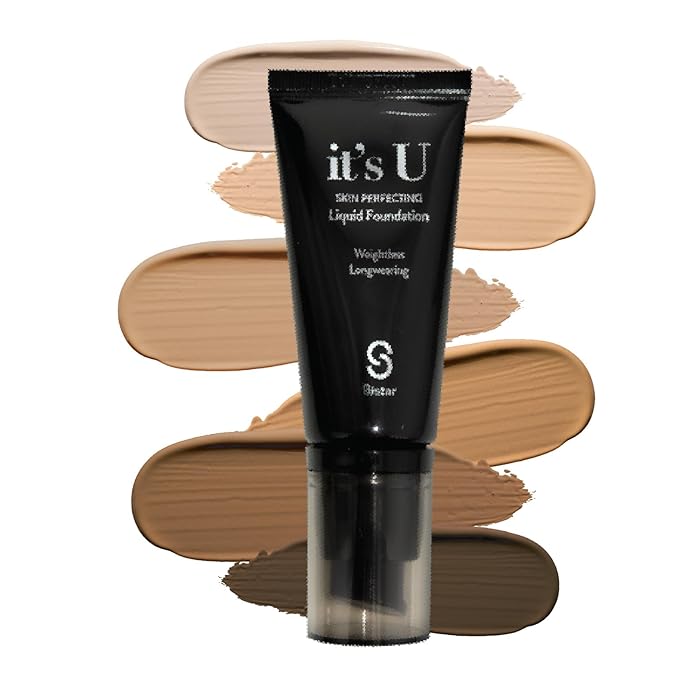 Sistar it's U Skin Perfecting Liquid Foundation Medium Coverage Buildable Weightless Longwearing Blendable 35 g / 1.23 oz. (Tan)-VivaGrace Women