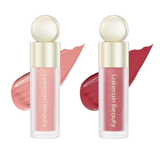 Liquid Blush, Cream Blush For Cheeks, Soft Pinch Liquid Blush, Skin Tint Blush Makeup, Easy To Blend And Color, Long-Lasting, Natural-Looking (01#+05#)-VivaGrace Women