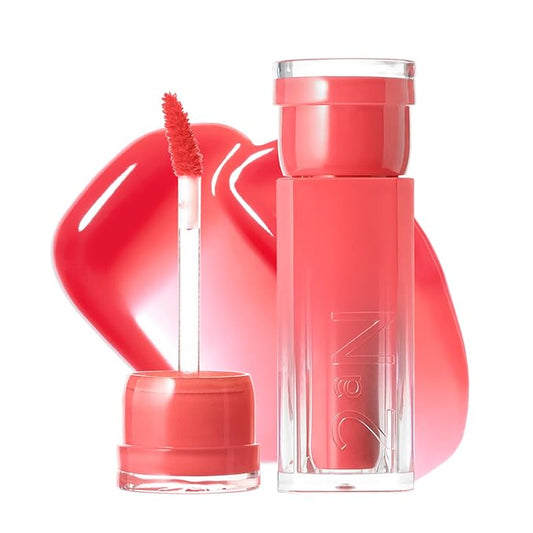 2aN Glaze Bouncing Tint – Lightweight, Moisturizing Lip Tint with High-Shine Finish, Smooth, Light Plumping, Comfortable Wear, Korean Makeup (Chewy, 0.16 oz)-VivaGrace Women