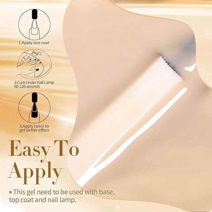 Born Pretty Jelly Gel Nail Polish Nude Set Crystal Transparent Translucent Sheer Clear 6 Colors Gift Collection Manicure Kit-VivaGrace Women