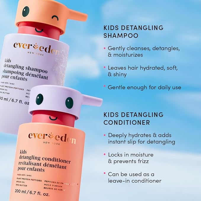 Evereden Kids Shampoo | Tear-Free Detangling Shampoo for Girls with Curly or Straight Hair | Clean, Non-Toxic, and Gentle Haircare | Sulfate-Free, Hypoallergenic, Safe for Daily Use | 6.7 fl oz-VivaGrace Women
