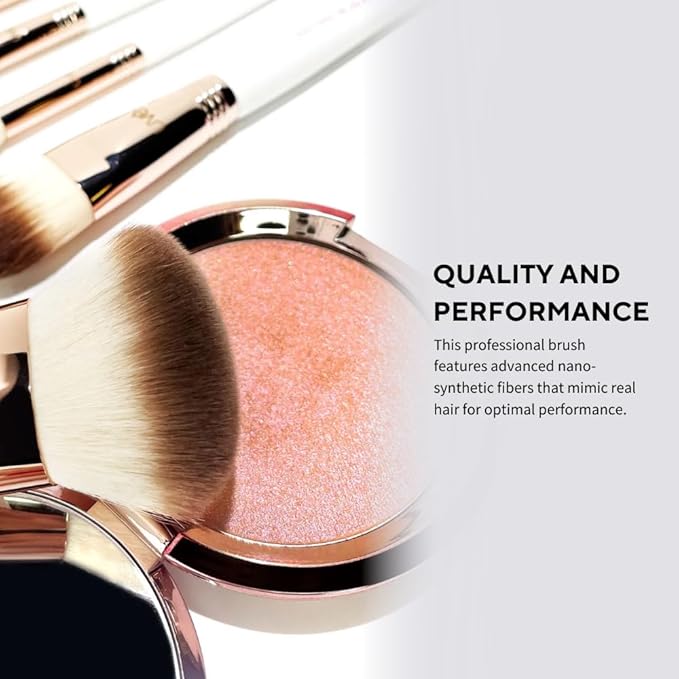Professional Makeup Brush 11 Piece Set, Premium Synthetic Vegan Brushes Kit for Blending Powder, Foundation, Concealer, Blush & Eye Shadow, Cruelty-Free-VivaGrace Women