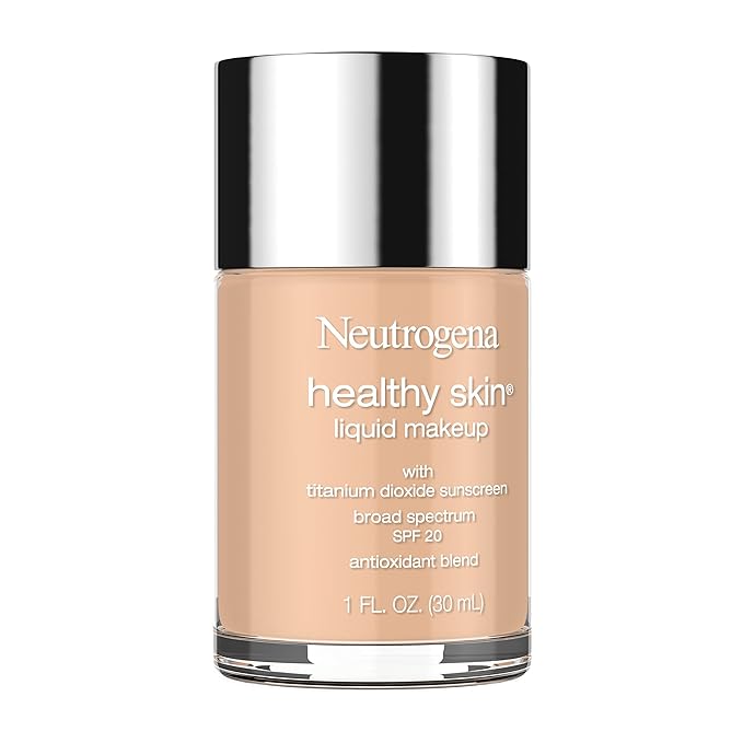 Neutrogena Healthy Skin Liquid Makeup Foundation, Broad Spectrum SPF 20 Sunscreen, Lightweight & Flawless Coverage Foundation with Antioxidant Vitamin E & Feverfew, 105 Caramel, 1 fl. oz-VivaGrace Women