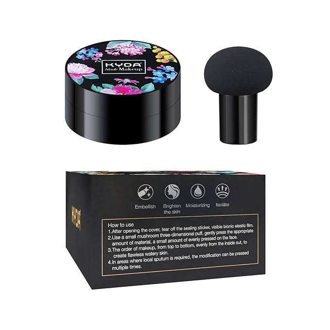 Ownest Mushroom Head Air Cushion BB Cream, Concealer Lasting Nude Makeup Moisturizing Pigment CC Liquid Foundation, Even Skin Tone Makeup Base Primer-Natural-VivaGrace Women