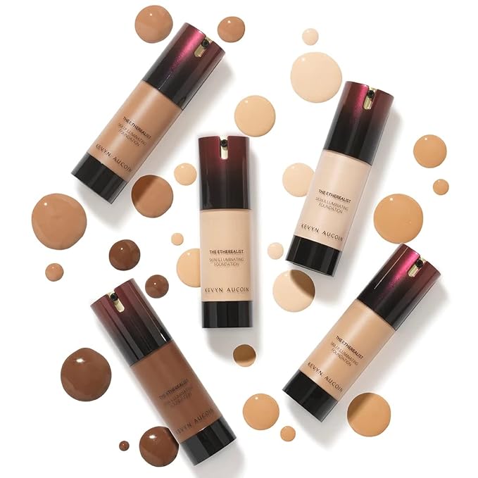 Kevyn Aucoin The Etherealist Skin Illuminating Foundation, EF 09 (Medium) shade: Comfortable, shine-free, smooth, moisturize. Medium to full coverage. Makeup artist go to. Even, bright & natural look.-VivaGrace Women