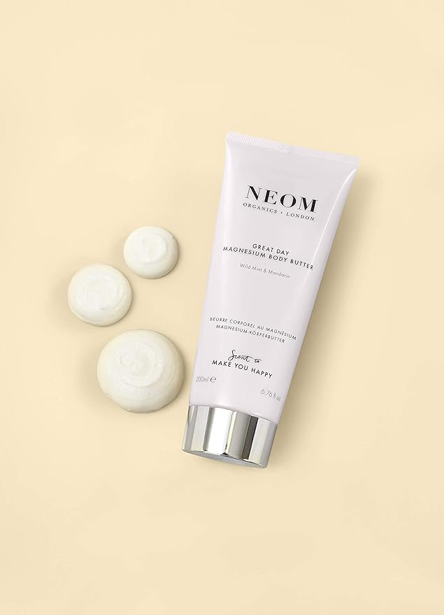 Neom- Great Day Magnesium Body Butter, 200ml | Mandarin & Wild Mint | Cream Moisturiser With Essential Oils | Nourish & Soften | Fresh & Zesty-VivaGrace Women