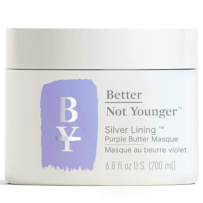 Better Not Younger Silver Lining Purple Hair Mask for Women 40+ – Deep Conditioning Treatment for Gray, Silver & Blonde Hair - Butter Mask with Plant-Based Oils – Hydrates & Neutralizes Brassiness-VivaGrace Women