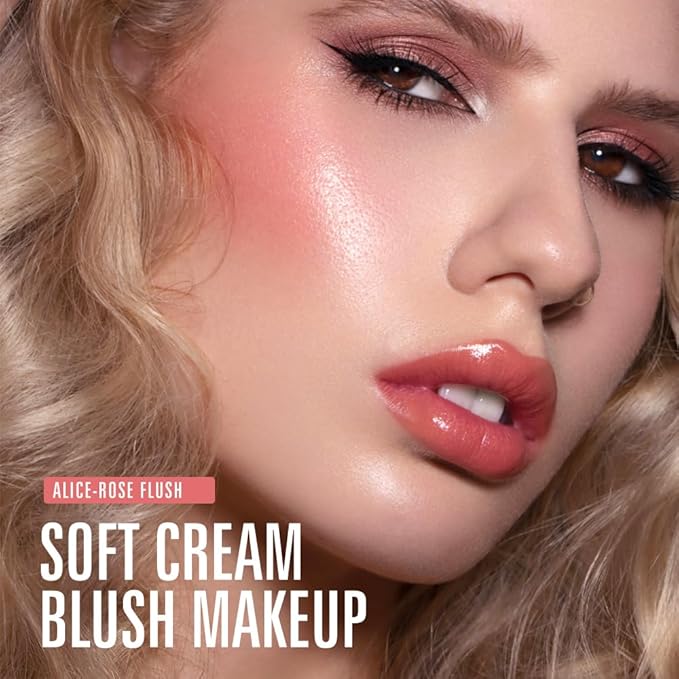 KIMUSE Soft Cream Blush Makeup, Liquid Blush for Cheeks, Weightless, Long-Wearing, Smudge Proof, Natural-Looking, Dewy Finish-VivaGrace Women