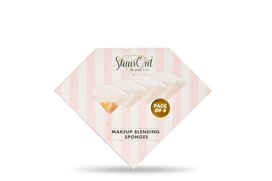 StansOut Beauty Sponge 4-Pack – Streak-Free, Airbrushed Finish | Reusable, Quick-Drying, Latex-Free | Multi-Angle Blending Sponge for Cream, Liquid & Powder | Pro Makeup Applicator-VivaGrace Women