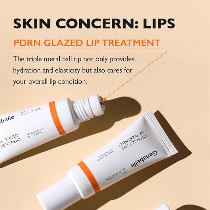 PDRN Glazed Lip Treatment – Hydrating & Plumping Lip Balm with PDRN & Peptides for Soft, Glossy Lips – Intensive Lip Repair & Moisture Lock- 0.33 fl oz-VivaGrace Women