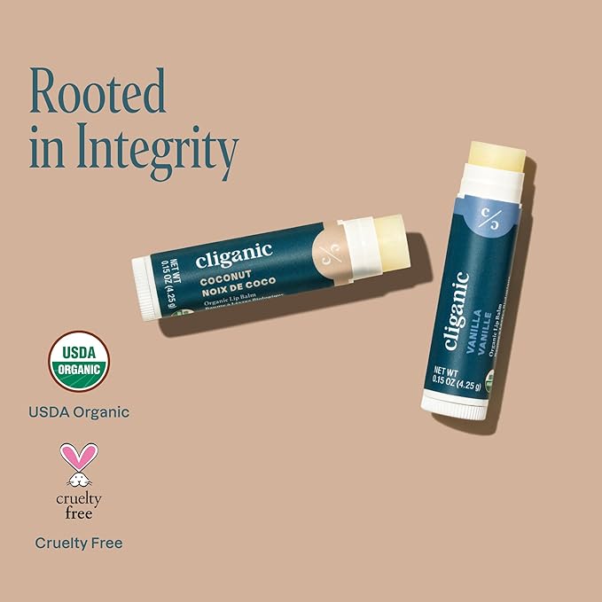Cliganic Organic Lip Balm 2 Pack - Tropical Twist-VivaGrace Women