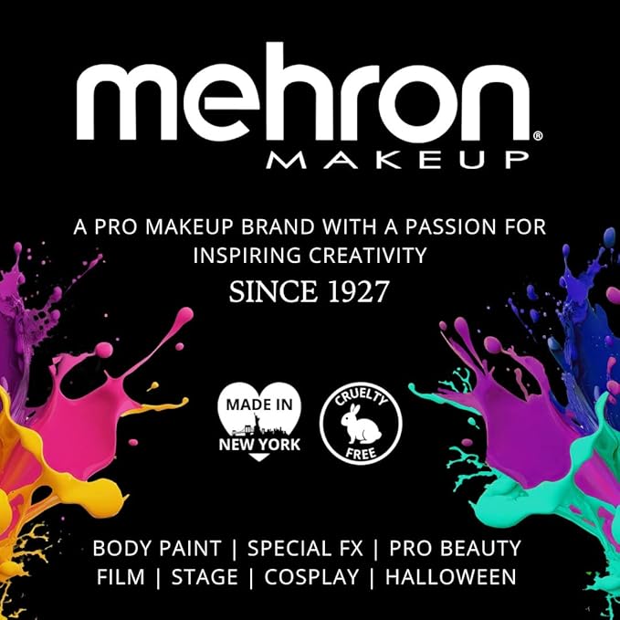Mehron Makeup Paradise Makeup AQ Refill Size | Face & Body Painting, Beauty, Cosplay, and Halloween | Water Activated Face Paint, Body Paint, Cosplay Makeup .25 oz (7 ml) (Yellow)-VivaGrace Women