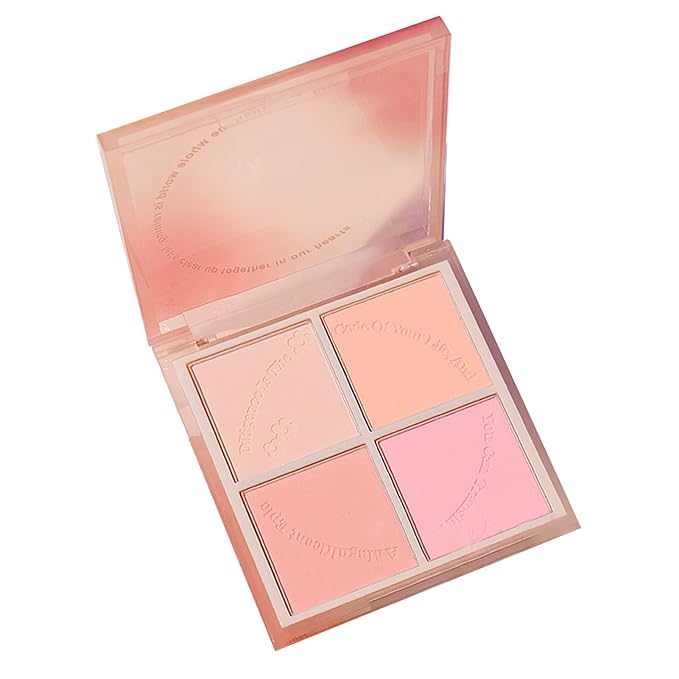 Powder Blush,Metallic Makeup Powder Blush Long Lasting Smooth Pigmented Single Color Shimmery Cosmetics Blush Blush Palette-VivaGrace Women