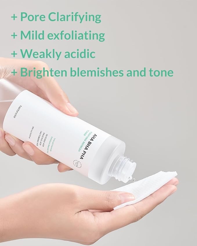 AHA BHA PHA Purifying Refresh Toner - Skin Trouble Eraser, Immediate Exfoliation & Sebum Removal - Contains Niacinamide for Breakouts - Removes Blocked Sebum & Dead Skin Cells, 6.76 f l. oz-VivaGrace Women