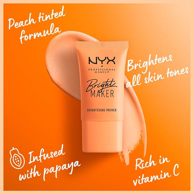 NYX PROFESSIONAL MAKEUP Bright Maker Brightening Primer, Vegan Face Primer-VivaGrace Women