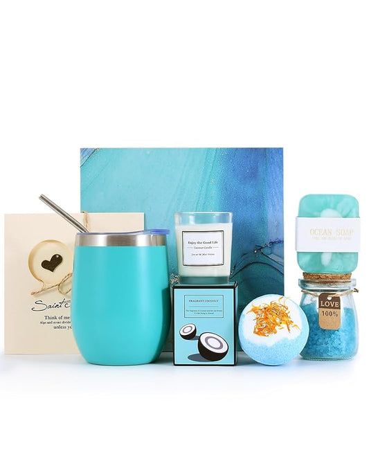 Happy Birthday Gifts for Women, Bath Relaxing Spa Gift Basket Set, Mother's Day Gift Kit, Womens Unique Present Ideas for Her Mom Sister Daughter Wife Girlfriend Friends Coworker Grandma Female-VivaGrace Women