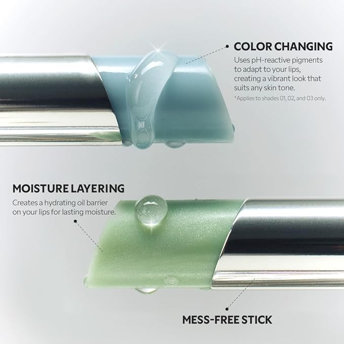 TIRTIR Water Mellow Lip Balm, 04 Greeny Apple, 0.11 Fl Oz – pH Color Changing Organic Korean Lip Care, Lightweight Deep Hydration Lip Moisturizer for Women Men, Paraben Free-VivaGrace Women