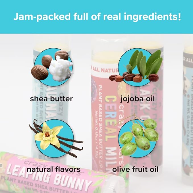 Crazy Rumors French Vanilla Lip Balm. 100% Natural, Vegan, Plant-Based, Made in USA (1-Pack)-VivaGrace Women