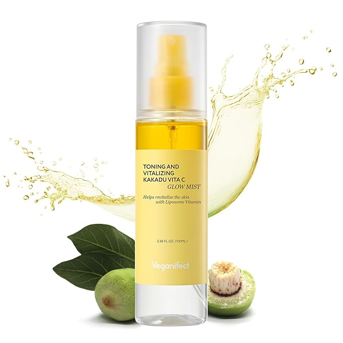 Vitamin C Mist with Niacinamide & Glutathione, Glow Mist for Dewy Skin, Makeup Setting Spray for face, Korean Skin Care, Vegan, 3.38 Fl Oz-VivaGrace Women