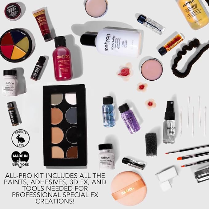 Mehron Makeup Special FX All-Pro Makeup Kit | Complete Professional Stage Makeup Kit | Special Effects Makeup Kit for Theatre, Halloween, & Cosplay-VivaGrace Women