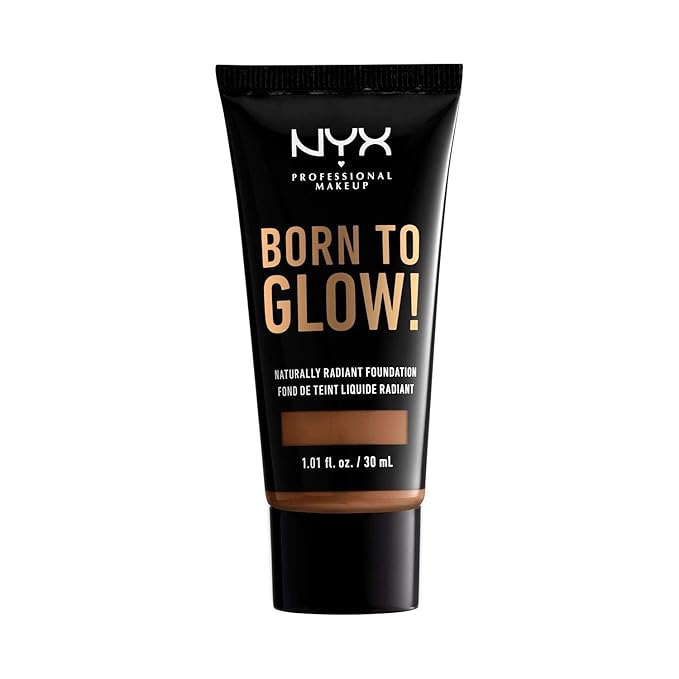 NYX PROFESSIONAL MAKEUP Born To Glow Naturally Radiant Foundation, Medium Coverage - Cappuccino-VivaGrace Women
