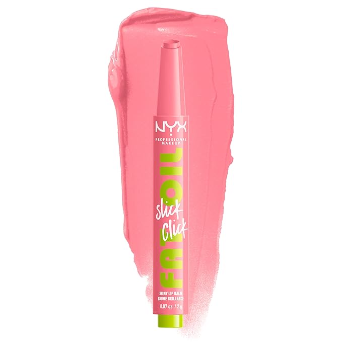 NYX PROFESSIONAL MAKEUP Fat Oil Slick Click, Lightweight, Buildable, Pigmented Vegan Lip Balm - Clout-VivaGrace Women