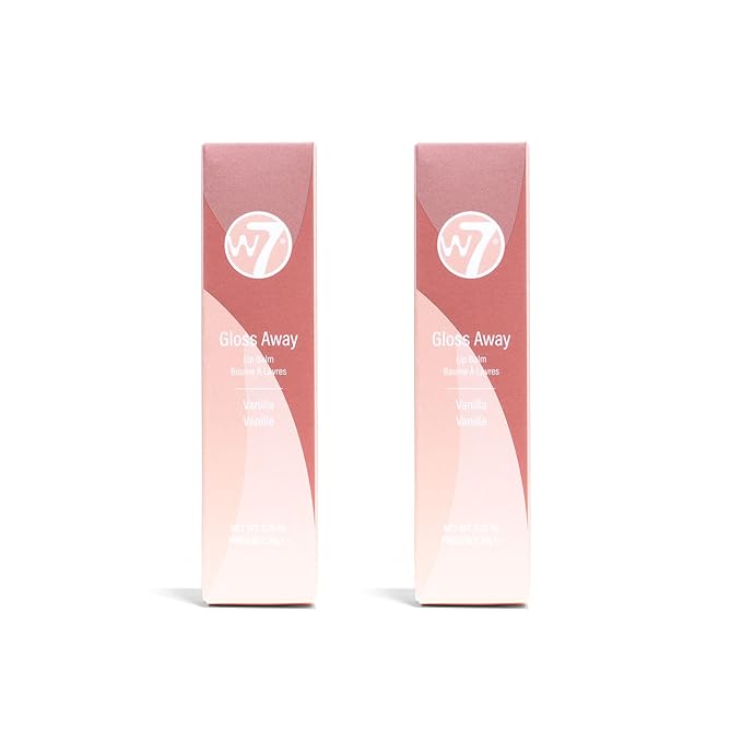 W7 Gloss Away Lip Balm - 2 Piece Set - Nourishing Lip Balm Formula With Shea Butter - Vanilla-VivaGrace Women