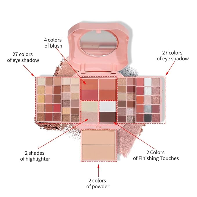 Makeup Kit for Women Full Kit Makeup Kit For Teens Make up Kits For Girls Makeup Palette Eyeshadow Makeup Mirror For Women Gift-VivaGrace Women