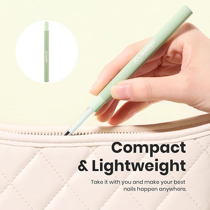 Beetles Nail Art Brushes, Clean Up Brush Gel Polish Nail Art Design Pen Painting Tools Fingernail Brush Nail Cleaning Brush Nail Art Liner Brush and Nail Dotting Pen Salon Diy at Home-VivaGrace Women